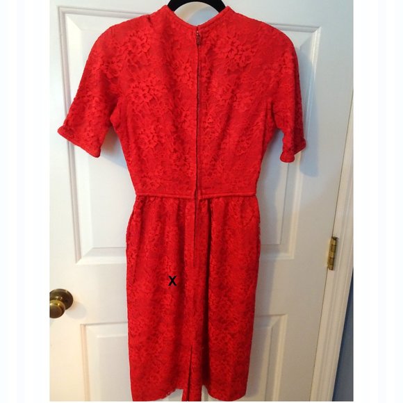 Vintage Jeanne D'Arc Lace Sheath Dress - Picture 2 of 11